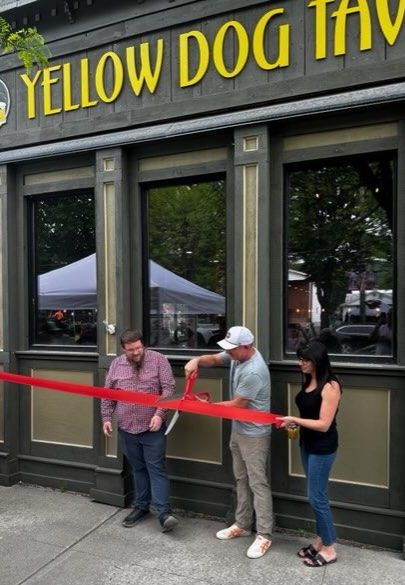 Ribbon Cutting at the Yellow Dog Tavern: Teamwork makes the Dream Work