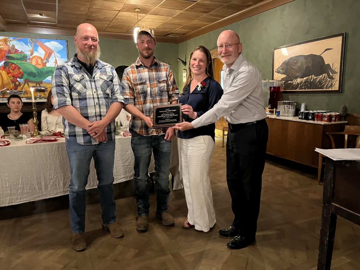 Hagers Honored as County's Outstanding Young Farm Family