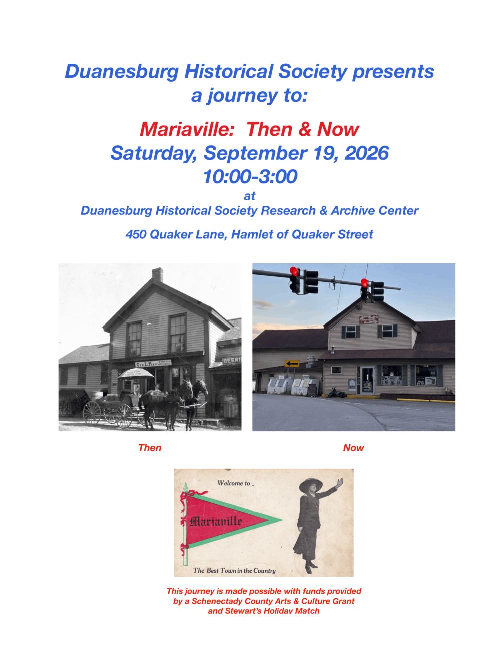 Mariaville -- Then and Now