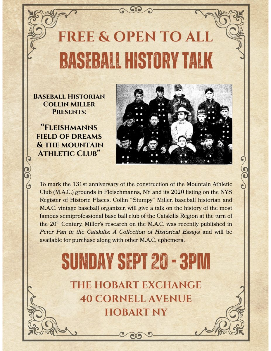 Free Baseball History Talk at The Hobart Exchange