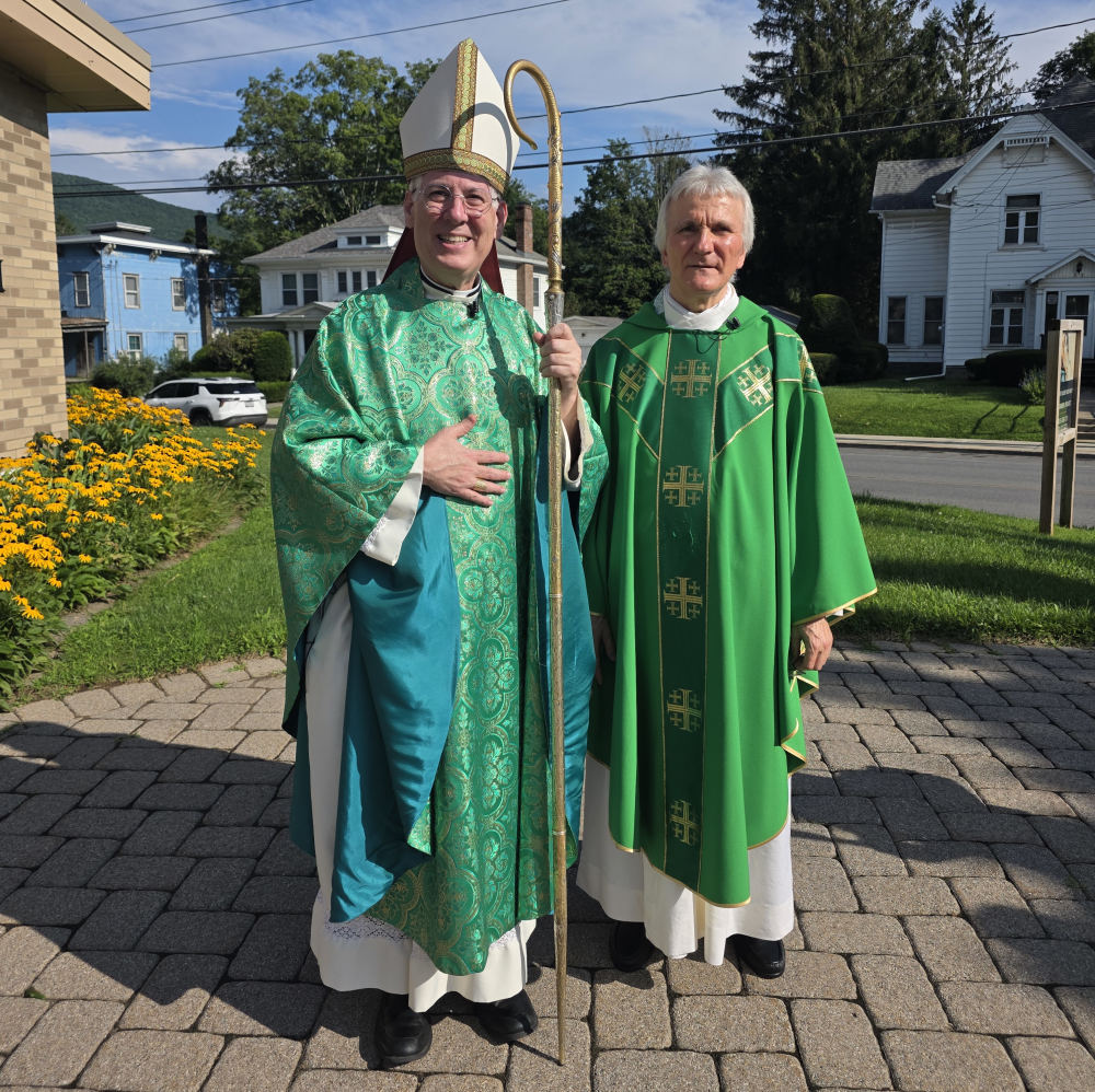 Albany Bishop Visits Sacred Heart Parish in Stamford