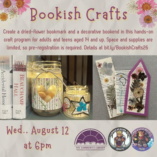 Bookish Craft Night at the Cobleskill Library