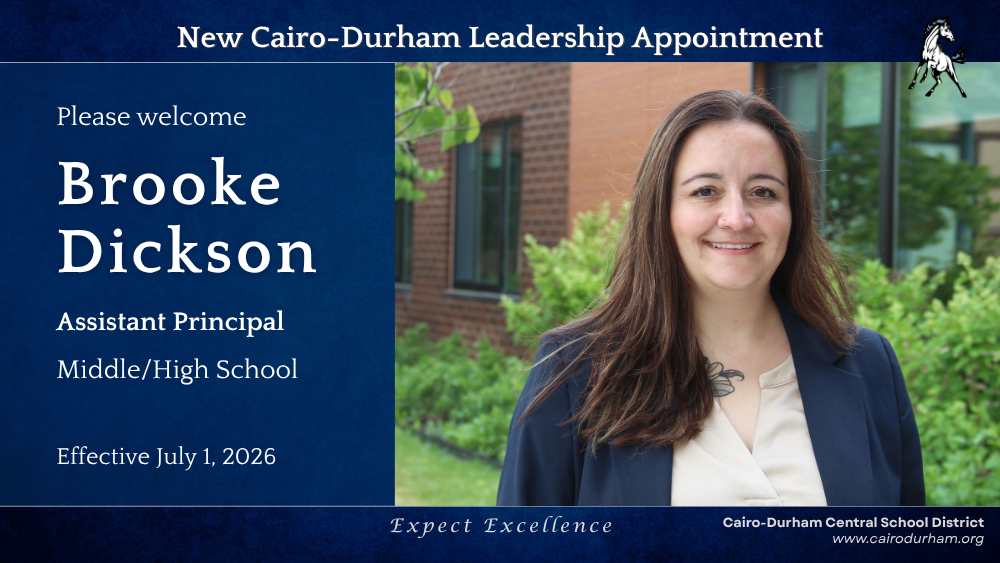 Cairo-Durham Middle/High School Announces New Assistant Principal