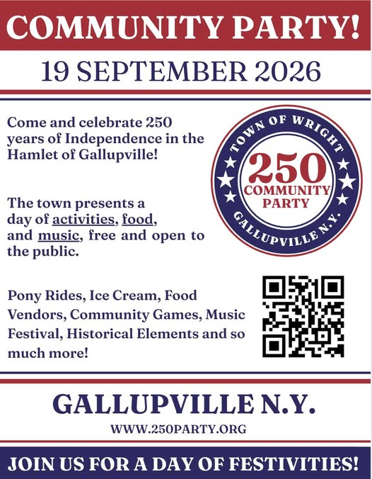 Gallupville to Host 250th Community Party