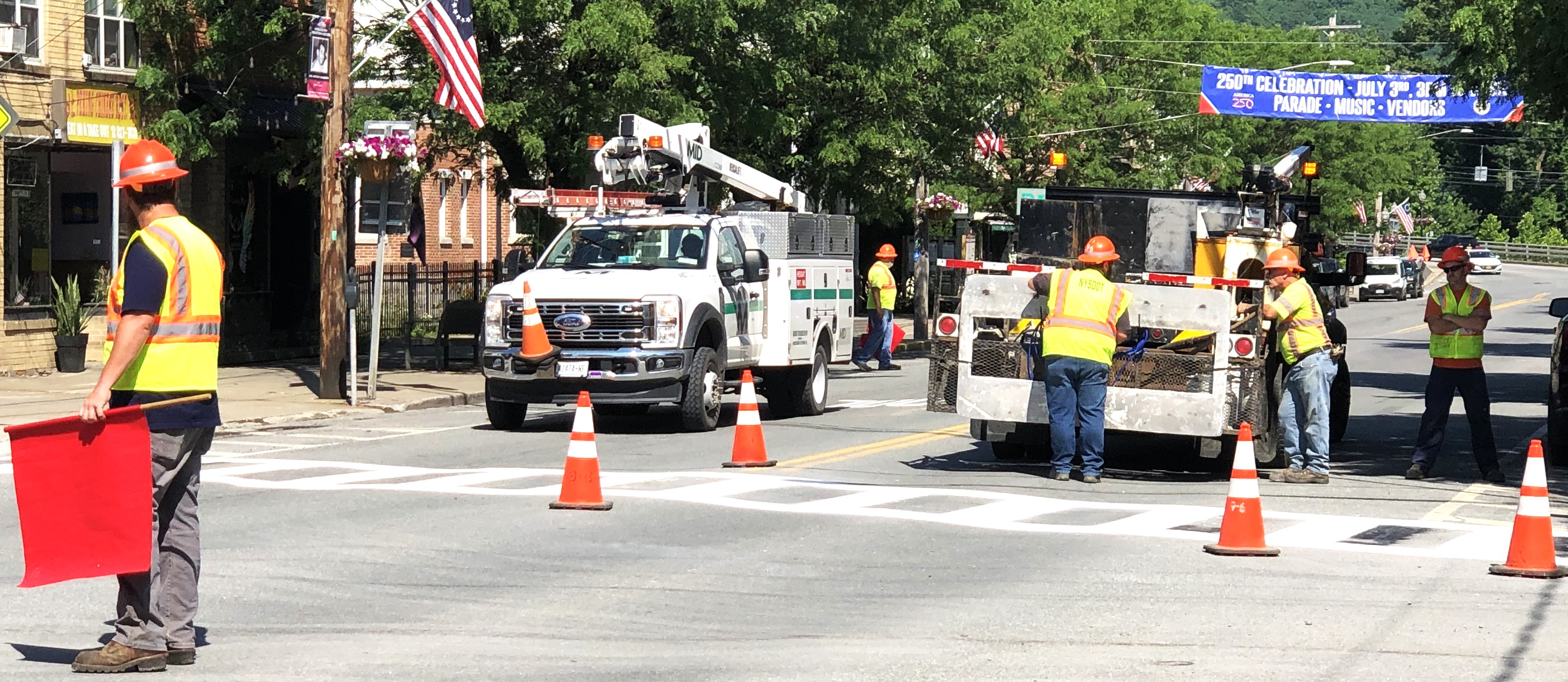Newly Painted Crosswalk in Middleburgh