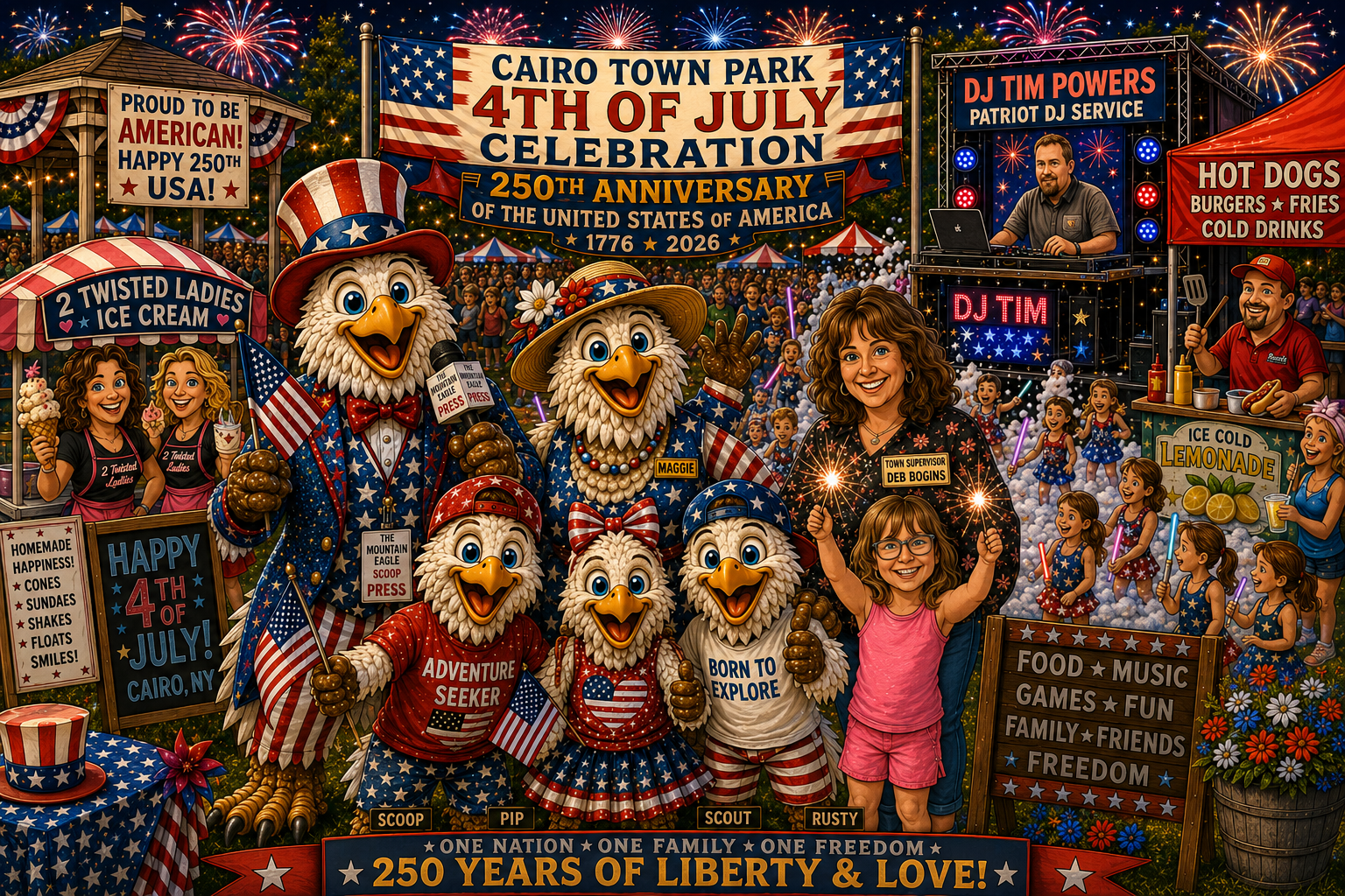 Scoop the Mountain Eagle and Family Celebrate America's 250th in True Hometown Style!