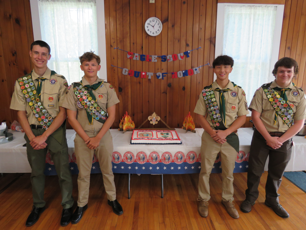 Troop 56 Honors Four Eagle Scouts