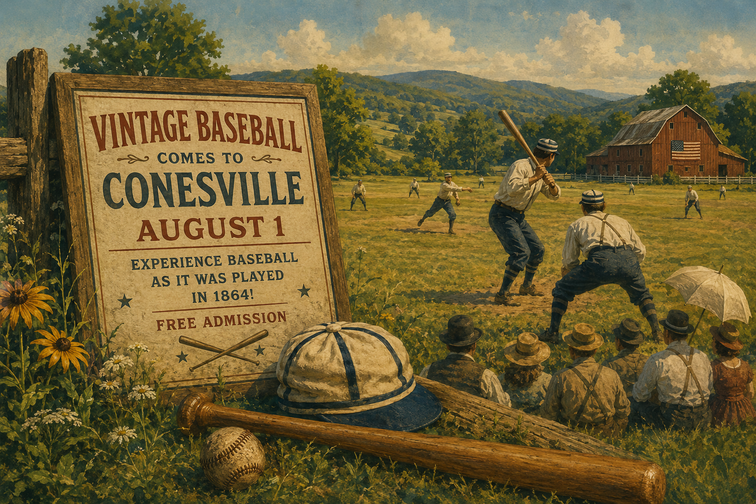 Vintage Baseball Comes to Conesville Aug. 1