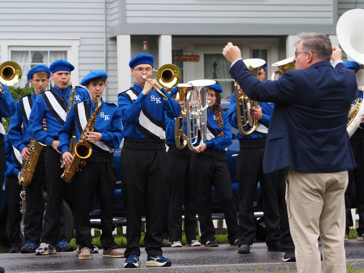 The South Kortright High School Marching Band performed during the Memorial Day Parade and ceremony.