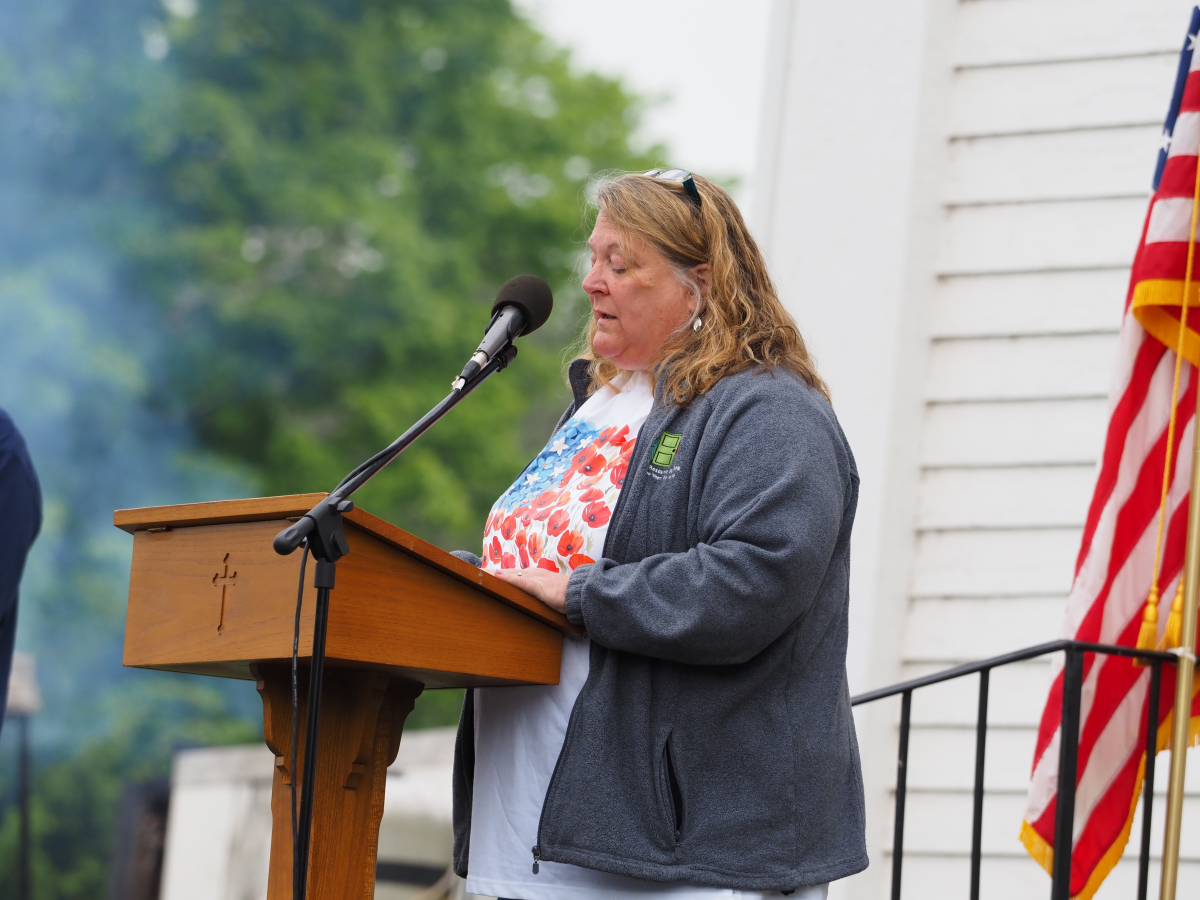 South Kortright Principal Jill Doroski gave a respectful speech acknowledging the sacrifice of our fallen soldiers.