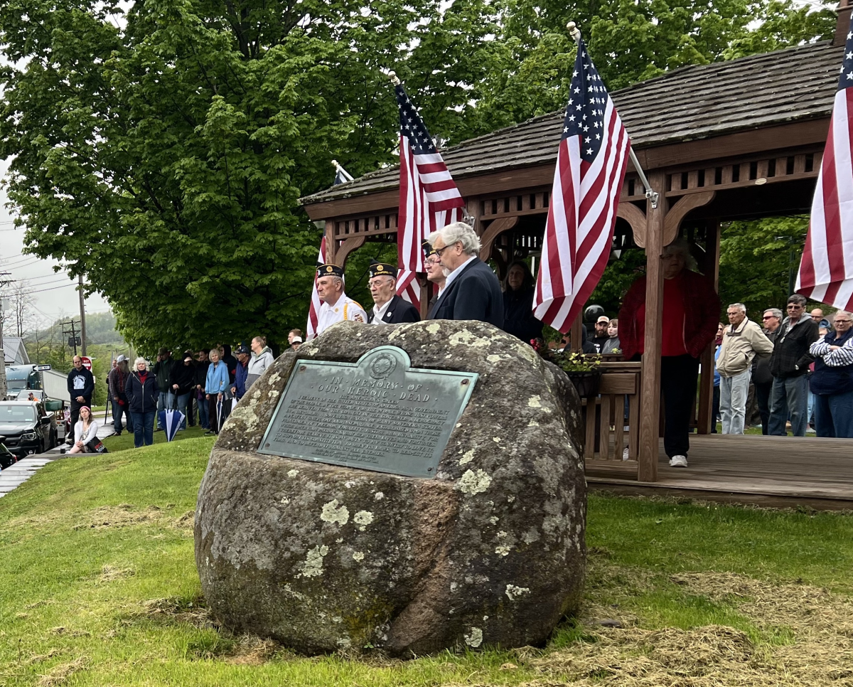 Members of the Stamford Veterans Club conducted the ceremonies