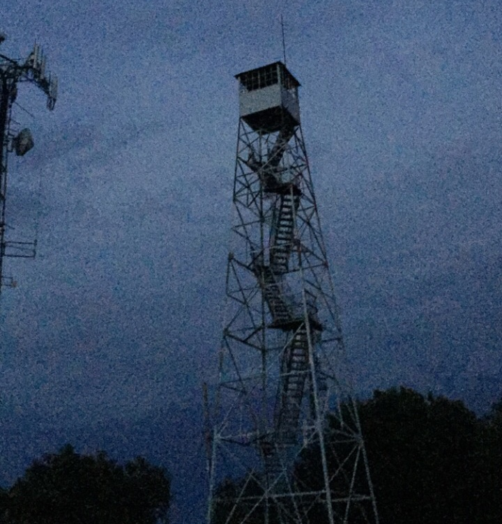 Steel Watchtower in the Dark